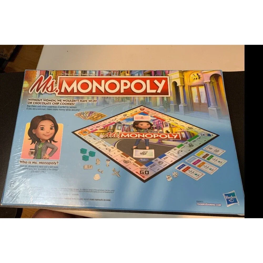 Hasbro Ms. Monopoly Board Game. Fun For The Whole Family. ￼